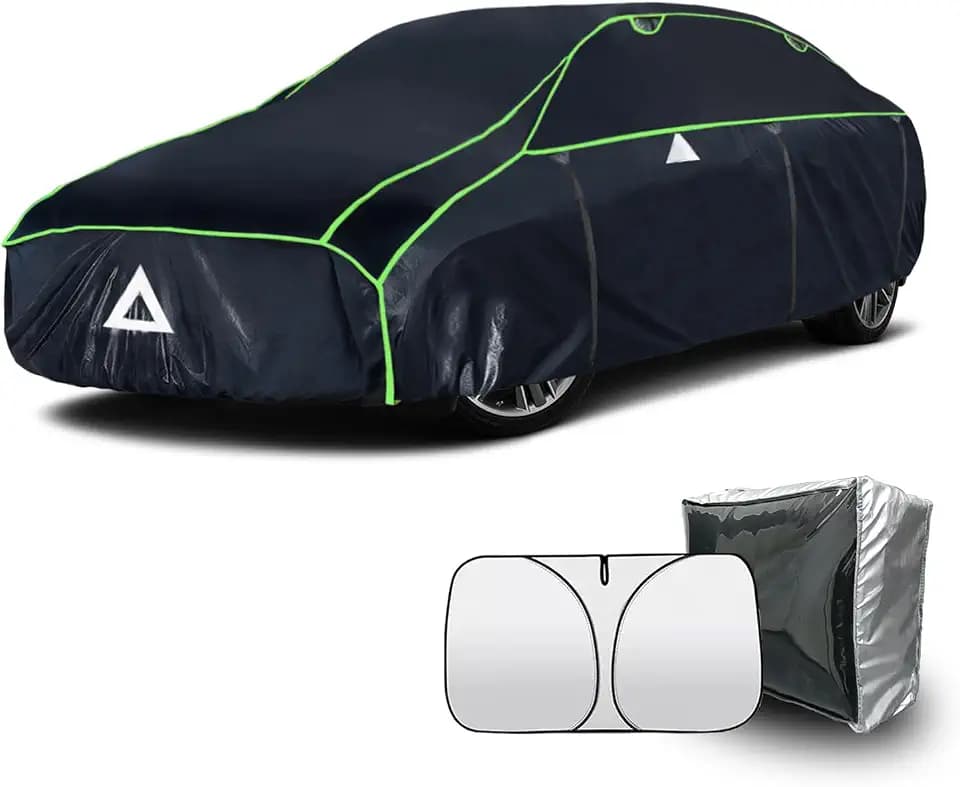 Hail Protector Car Cover with Car Sun Visor,Fit Sedan-Length 176-185 Inch.