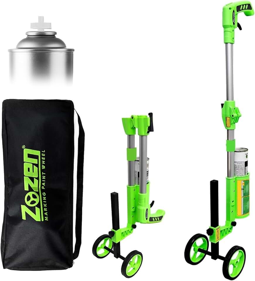 zozen Marking Paint Wand, Foldable, Dual-Wheel Striping Line Painting Wand