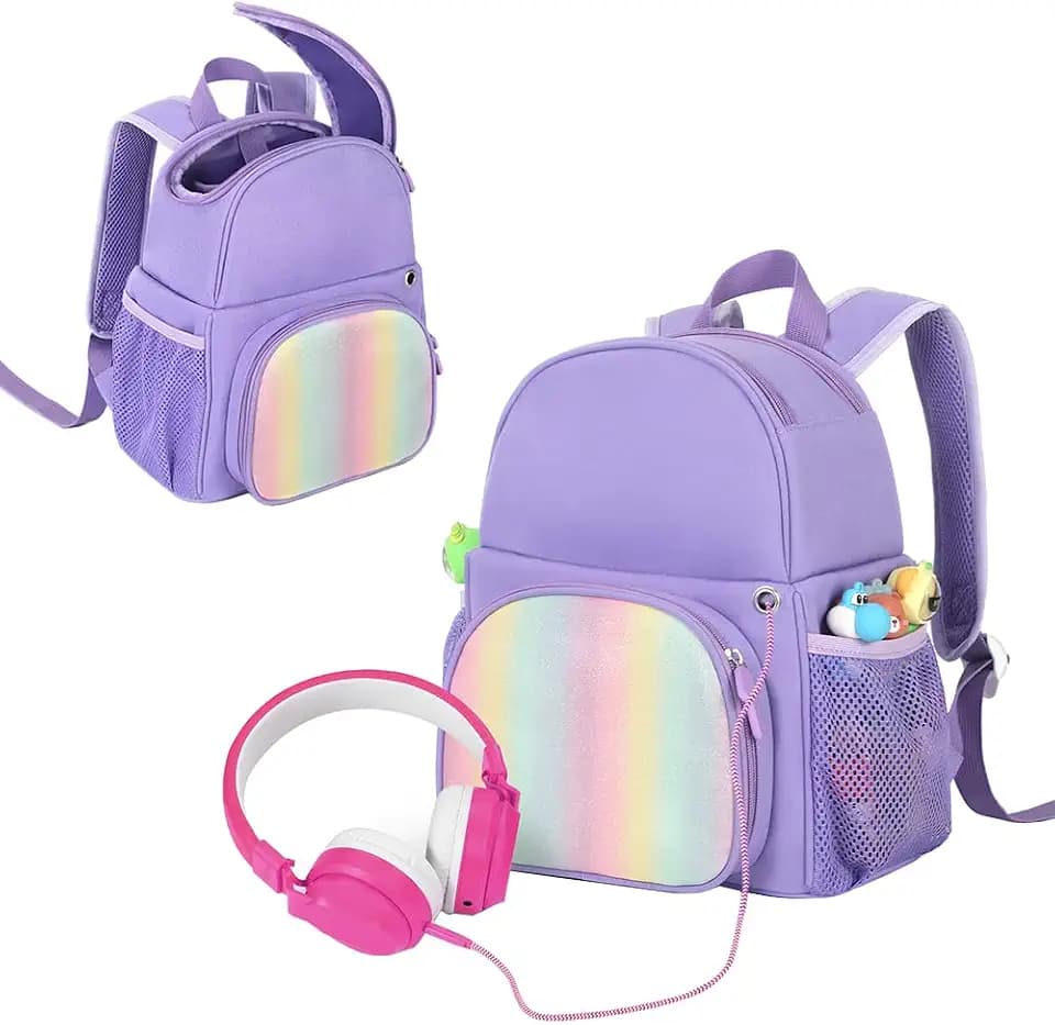 PISOSN Carrying Case Backpack Compatible with Toniebox Starter Set and Tonies Figurines, Storage Bag for Toniebox 2 and Accessories (Purple)