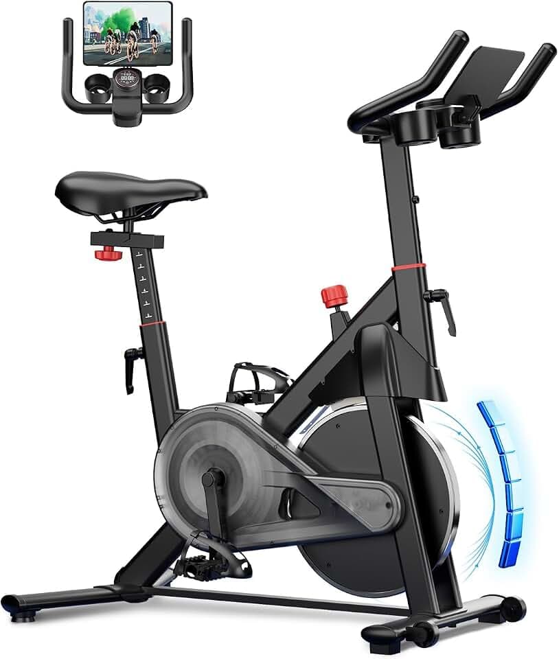 Superun Exercise Bike, Stationary Bikes for Home Gym with 32-Level Magnetic Resistance, 300LBS Capacity Indoor Cycling Bike with Comfortable Seat, LED Display