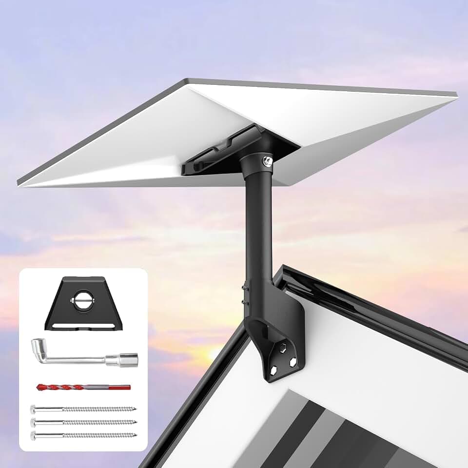 Gen 3/4/4X Mount for Starlink, 360° Rotatable Roof & Wall Mount Compatible with Starlink Standard 4/4X/V3