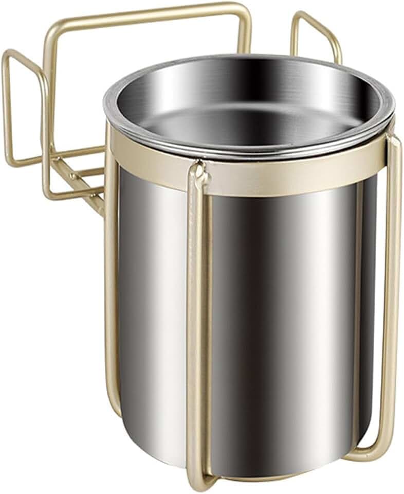 TOPBATHY Wandaschenbecher aus Edelstahl mit Deckel für innen und außen