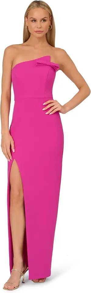 Adrianna Papell Women's Knit Crepe Strapless Gown