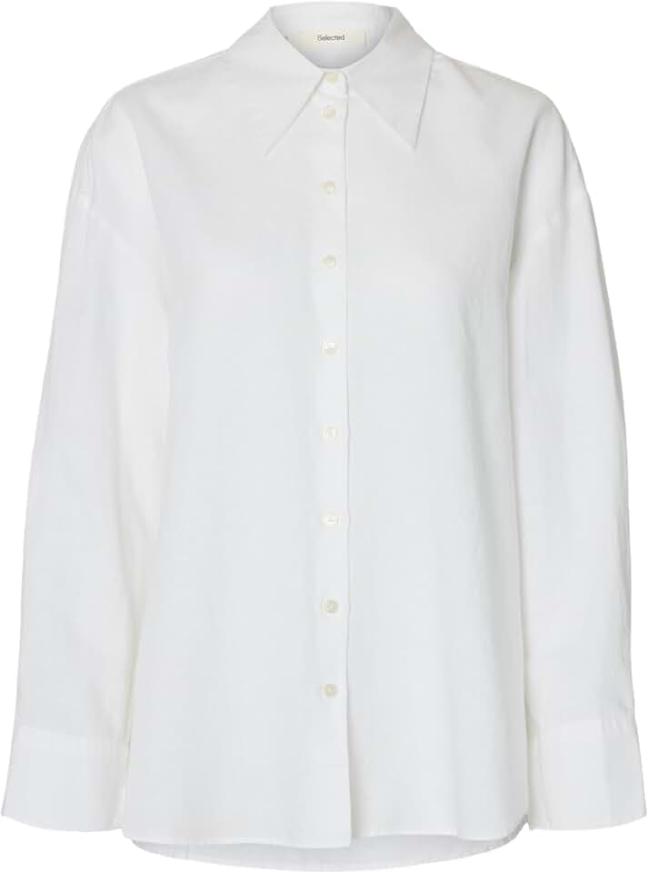 SELECTED FEMME Female Bluse aus Leinengemisch Oversized