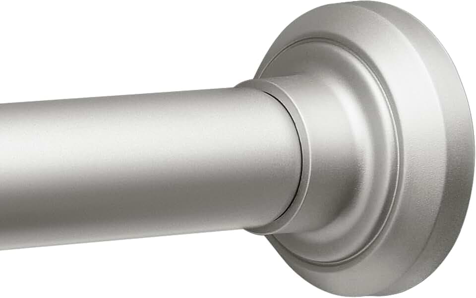 ENJOYBASICS 1" Nickel Shower Curtain Rod, 30-76" Adjustable, Secure Tension