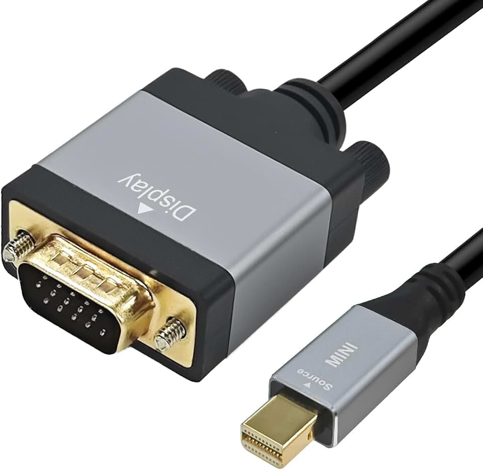 Cyberguys! Mini DisplayPort to VGA Cable, 6FT, 1080P 60Hz