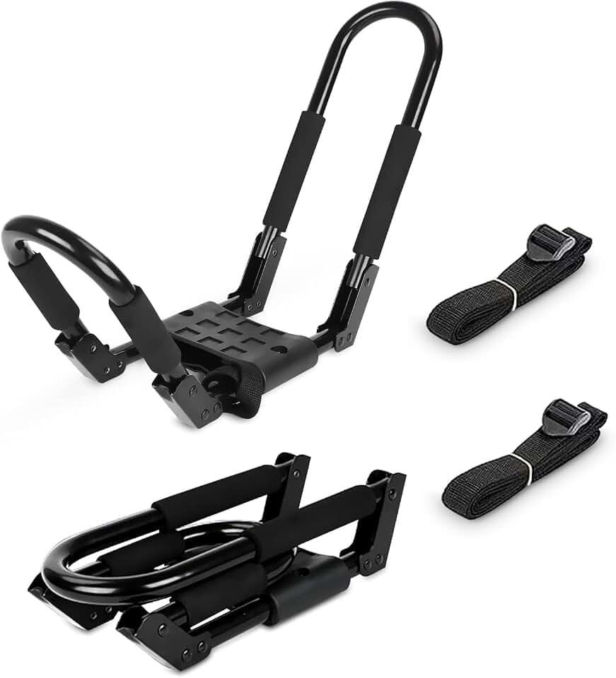 Kayak Roof Rack Foldable Kayak Roof Carrier Rack for Car, SUV, Pickup, Trucks, Kayaks Canoes Paddle Board Car Rack