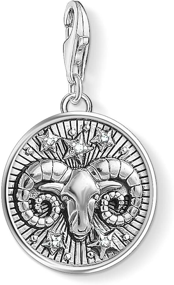 THOMAS SABO Damen Herren-Charm-Anhänger Sternzeichen Jungfrau Charm Club 925 Sterling Silber 1645-643-21