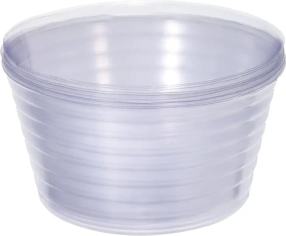 MECCANIXITY Plant Pot Saucer 6.7 Inch Plastic Round Flower Drip Tray for Indoor Outdoor, Clear Pack of 20