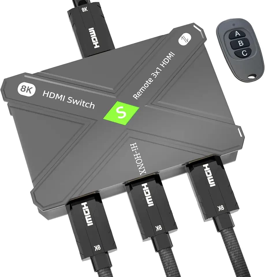 8K/4K HDMI 2.1 Bi-Directional Switch, 3 in 1 Out & 1 in 3 Out