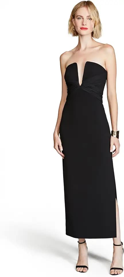 Halston Women's Marguerite Crepe Midi Dress