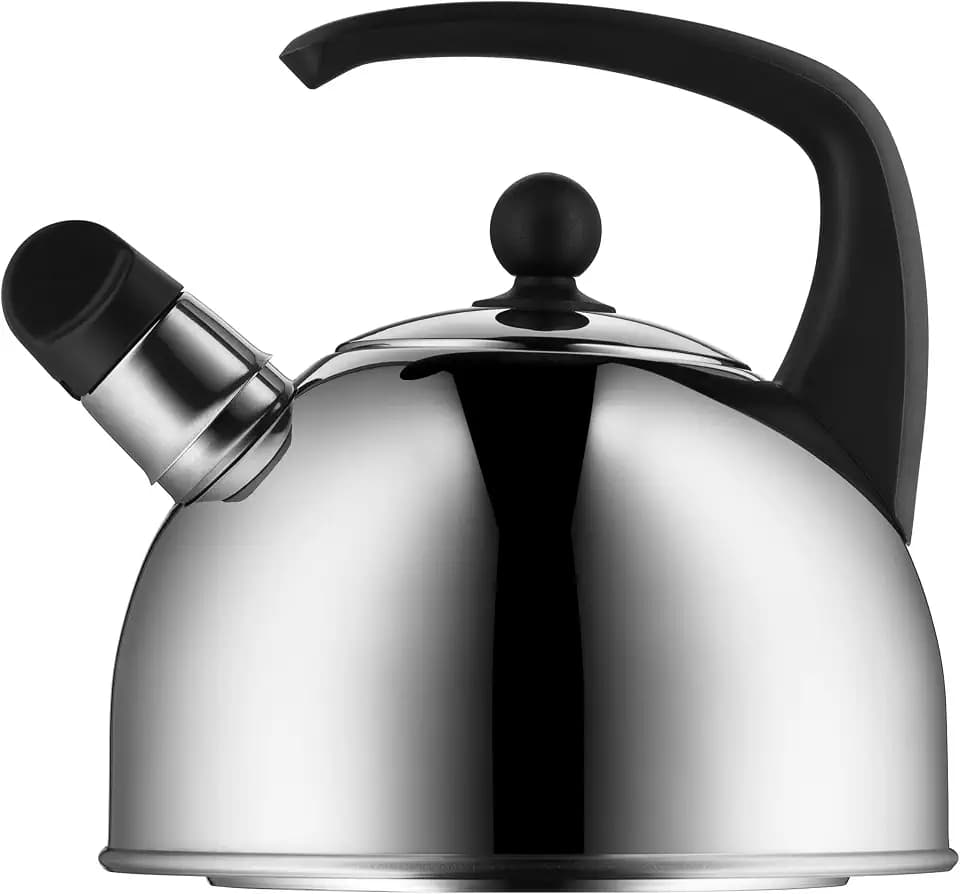 WMF Flötenkessel 2,0 l Pfeifenkessel mit Flöte Teekessel Wasserkessel Cromargan Edelstahl rostfrei poliert induktionsgeeignet Pfeifkessel Floetenkessel