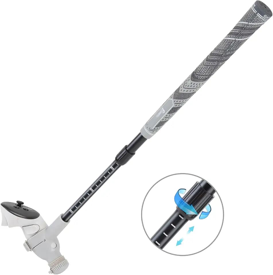 Dxldfks Golf Club Attachment for Meta Quest 3S/ 3 and Oculus 2, Adjustable Handle Grip for VR Game Golf + and 90 Degree Design Keep Tracking for Right Controller
