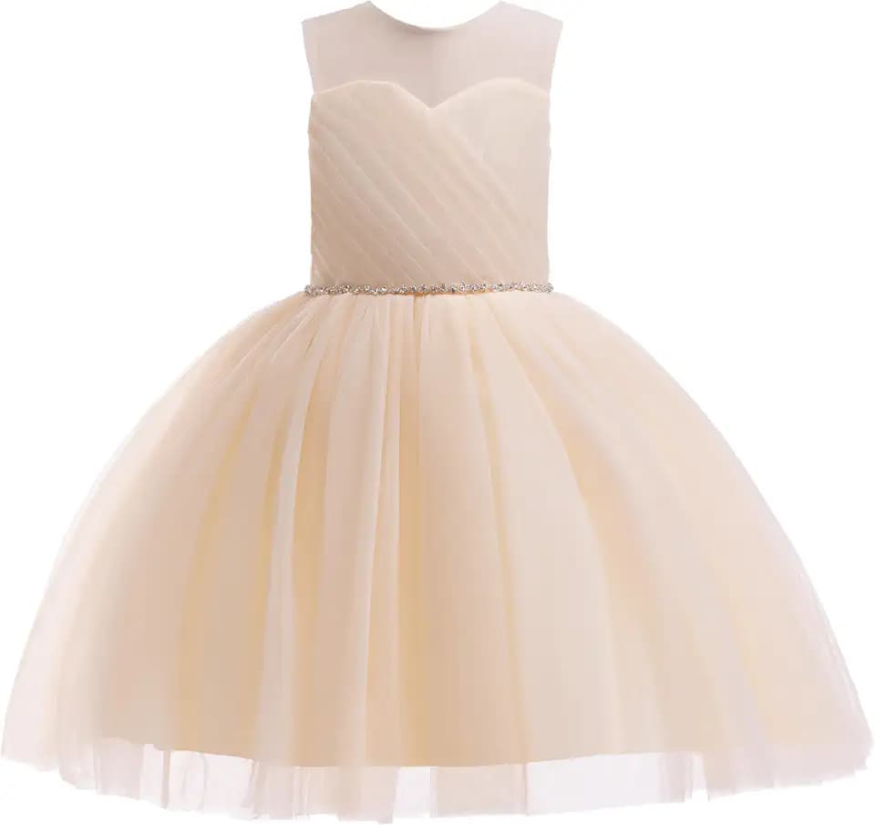 Glamulice Flower Girls Vintage Tulle Tutu Dress A Line Little/Big Girl Wedding Birthday Formal Party Dresses