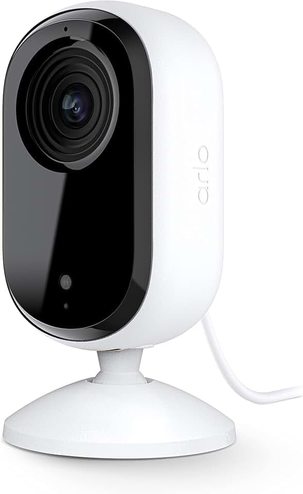 Arlo Essential Indoor 2K Überwachungskamera (2nd Generation) - 1 Pack - Home Security, Babyphone, Haustierkamera, 2K Kamerasystem, Weiß - VMC3060 ​