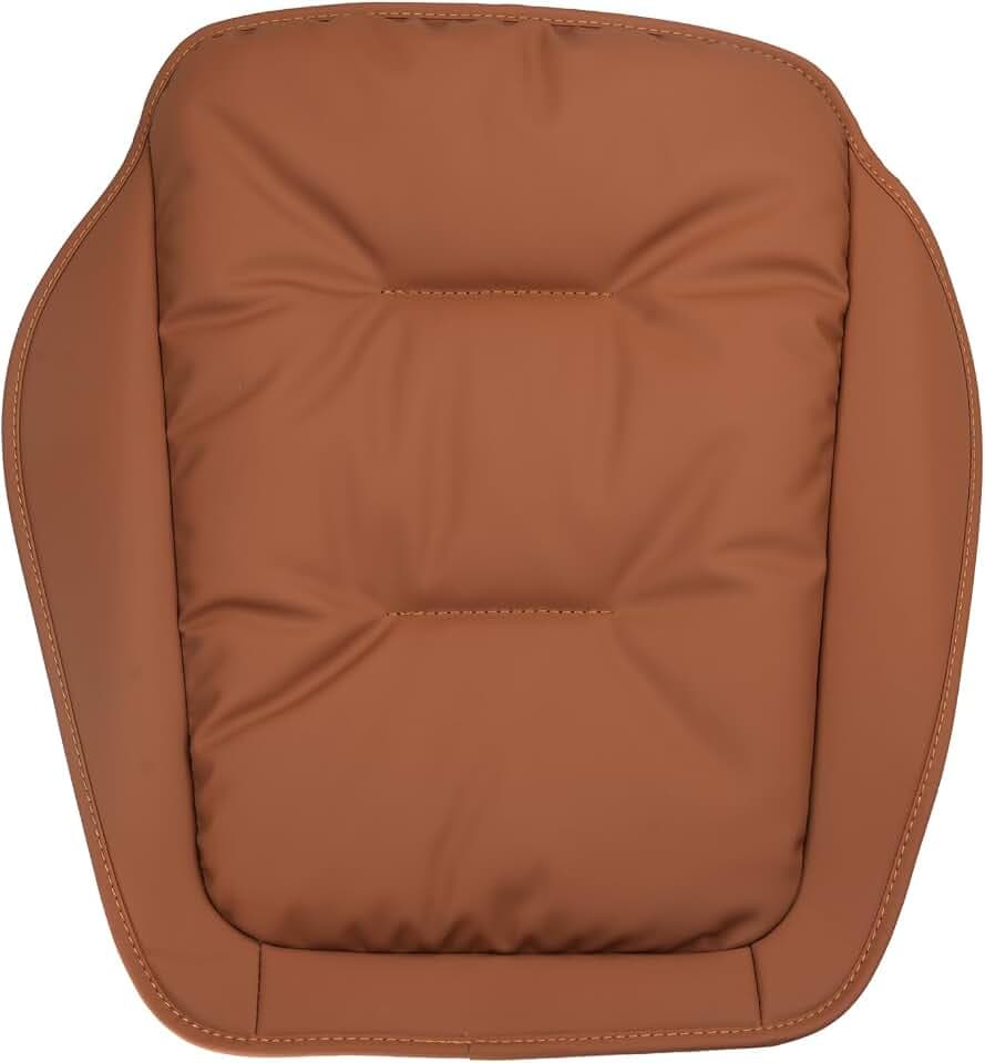 1 PCS Fit for BMW Car Seat Cushion Front Bottom and Rear Seat Cushions Nappa Leather Driver Seat Cover Pad Pain Relief Cushion Universal All Seasons and Vehicle Ocher Brown