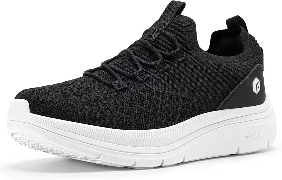 FitVille Extra Wide Slip on Shoes for Men, Lightweight and Breathable Mens Wide Slip on Shoes Max Cushioning