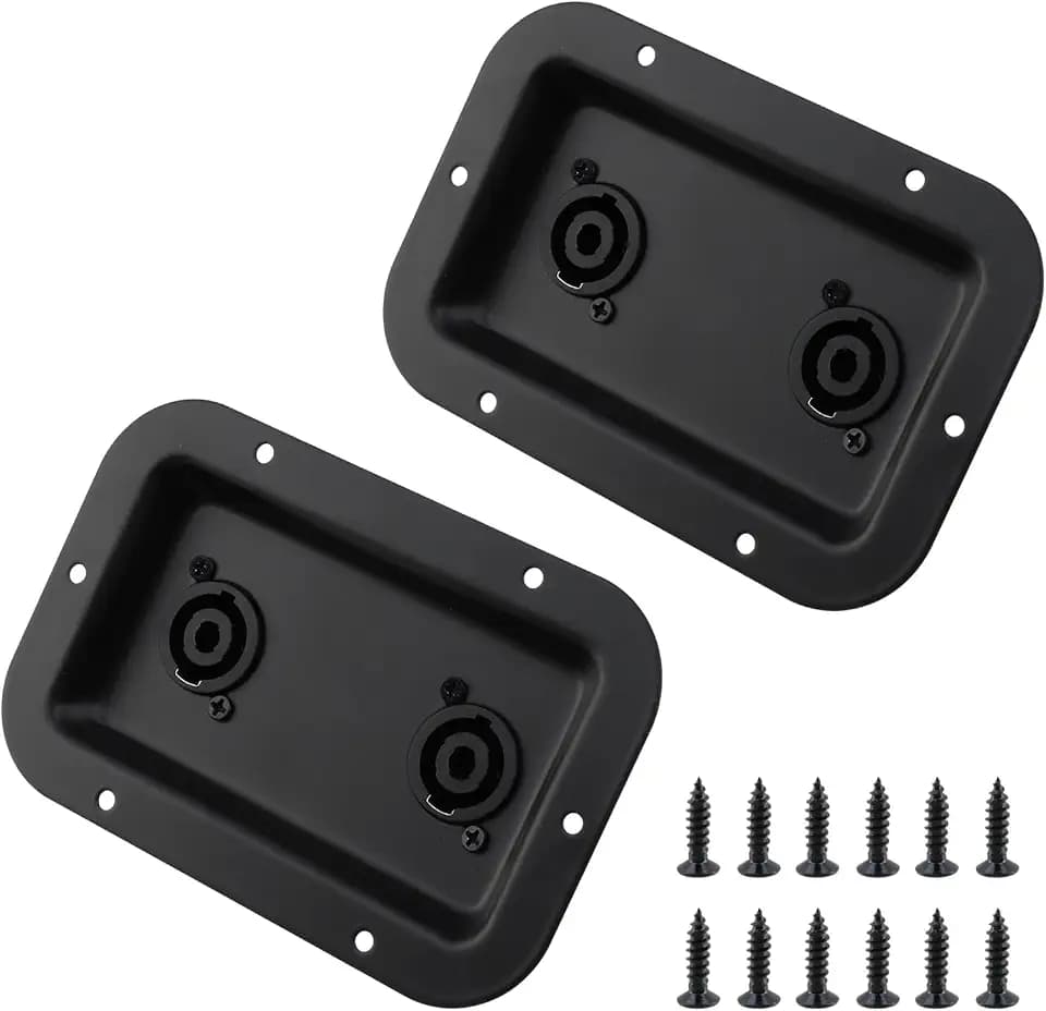 T Tulead Speaker Jack Plate Audio Dual Speakon Plates 5.35"x3.5", 2PCS