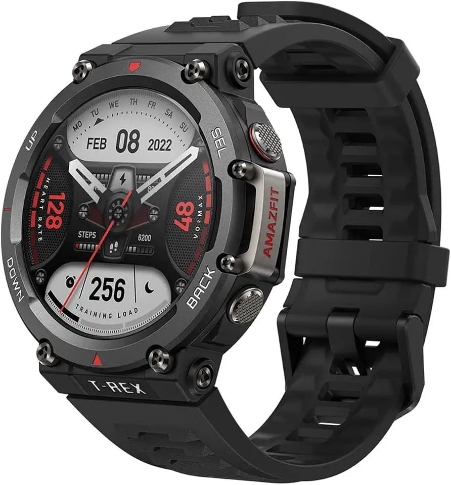 Amazfit T-Rex 2 Smartwatch Orologio Intelligente, GPS, Impermeabile 10 ATM, 150 Modalità di Sportive, Durata Della Batteria di 24 Giorni, Cardiofrequenzimetro, SpO2, AMOLED da 1.39"