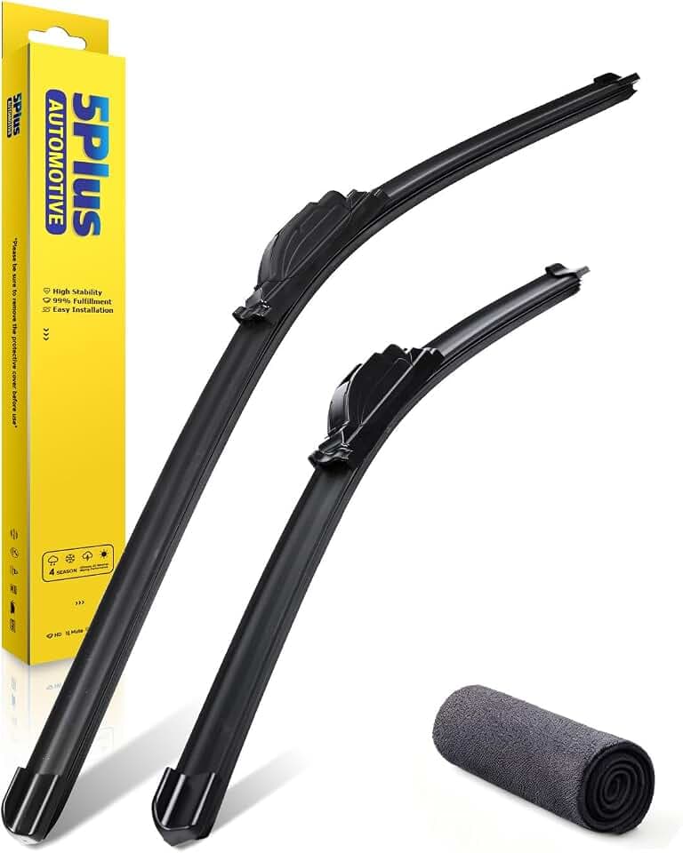 5 PLUS Wiper Blades fits Nissan Altima 2019-2025 Bundle with Car Wash Towel