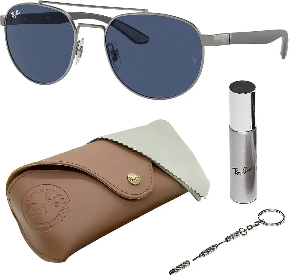 Ray-Ban RB3736 Square-Round Sunglasses with Official RAYBAN Eyewear Kit