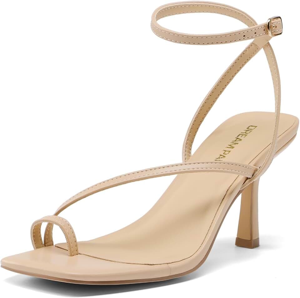 DREAM PAIRS Women's Kitten Low Heel Sandals