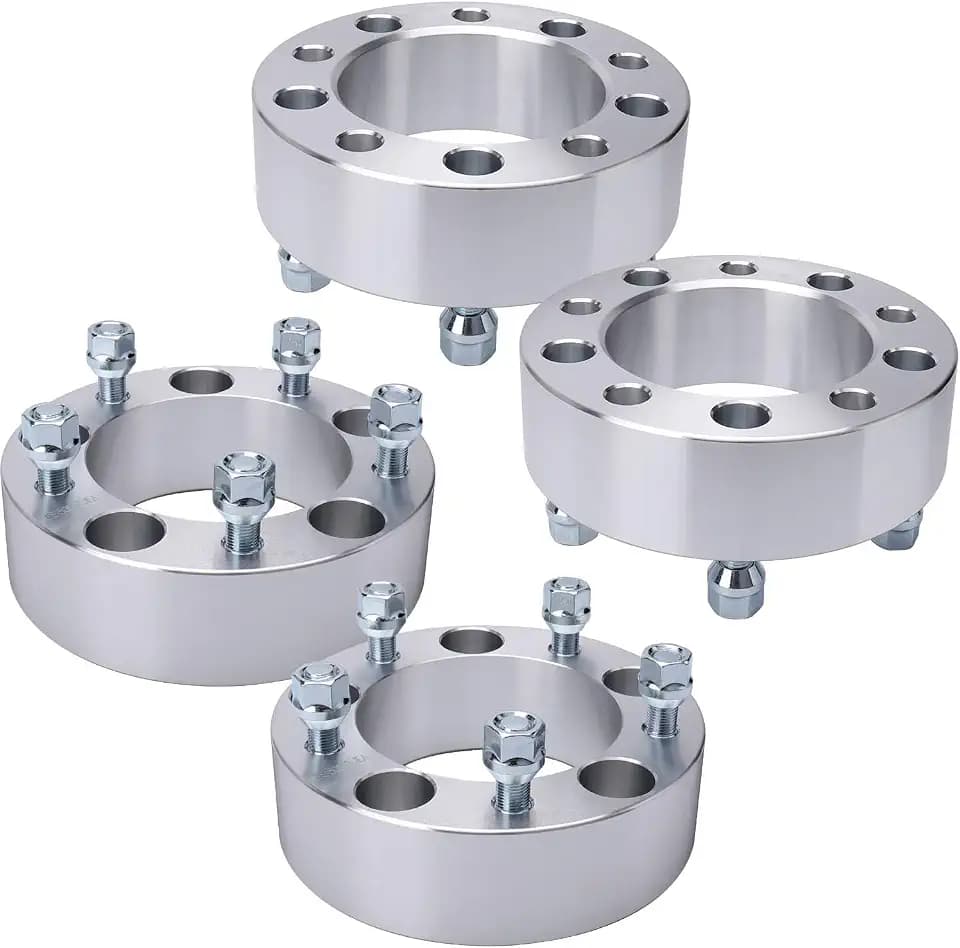 IRONTEK 2" 5x139.7mm Wheel Spacers 5x5.5 1/2" x20 Studs, 108mm Hub Bore fit for Ford E150/F150 /Bronco, for Dodge Ram 1500 Van/B1500/W150, for Jeep CJ3 CJ5 CJ5A CJ6 CJ6A CJ7