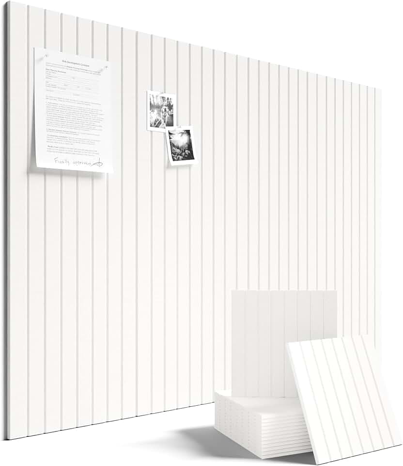 Fluxynara 48" x 36" Large Felt Bulletin Board, Milky White