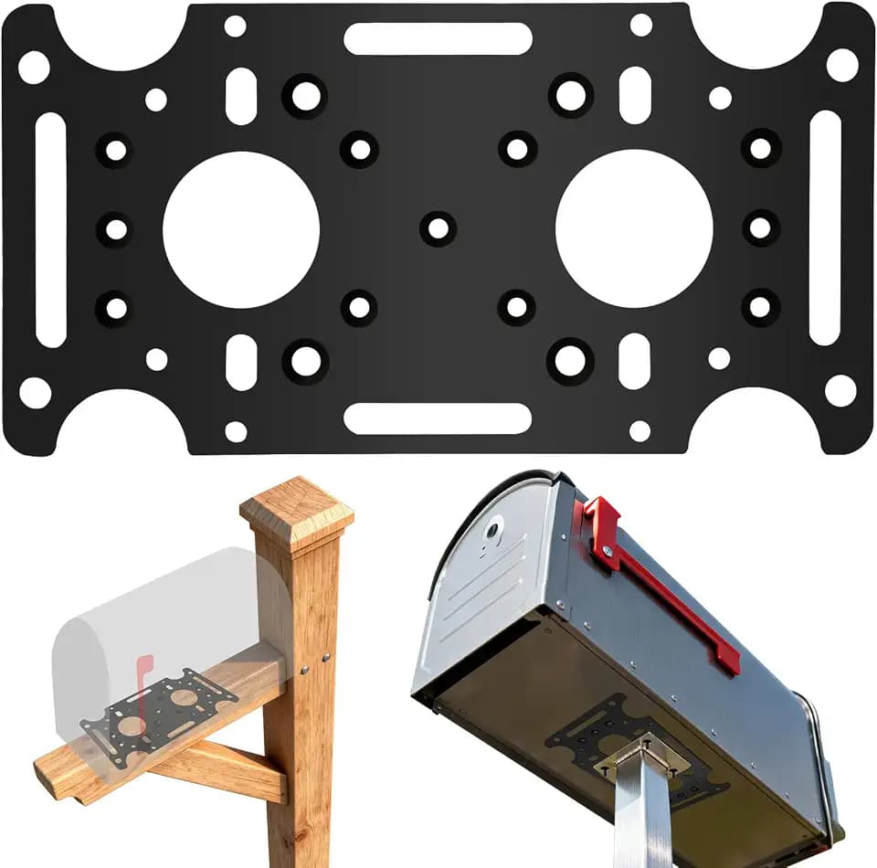 Aolamegs Mailbox Post Mount Bracket, Plate for mounting Board mailboxes & Accessories, Compatible with 4x4 Posts Base, Mail Boss, Architectural MAILBOXES, Gibraltar, hykolity, adoorn