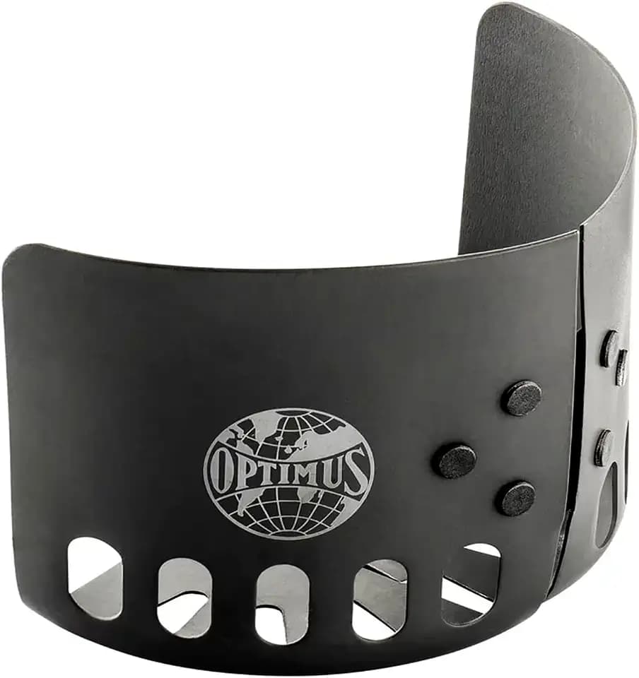 Optimus Clip-on Windschutz für Gaskocher/Campingkocher | passend für EN417 Gaskartuschen & Töpfe bis Ø  11cm | Aluminium, 87 g