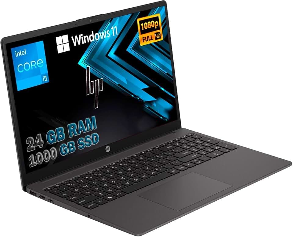 Notebook HP 250 G7 Notebook 39,6 cm (15,6 Zoll) Display Cpu Intel core i3 7Th gen 2,3Ghz /Ram 8Gb DDR4 /SSD 256GB /VGA INTEL HD 620 /Hdmi Wifi Bluetooth / Windows 10 pro /Tasche / Maus Wifi Logitech