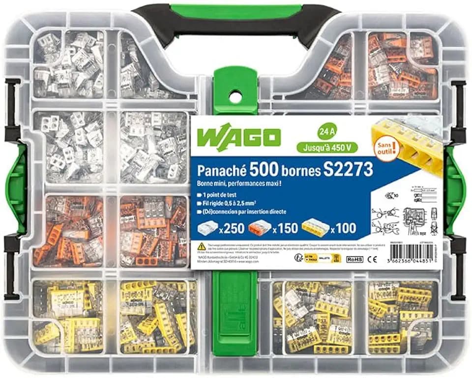 Wago Koffer 500 Klemmen S2273 (250x2E+150x3E+100x5E)