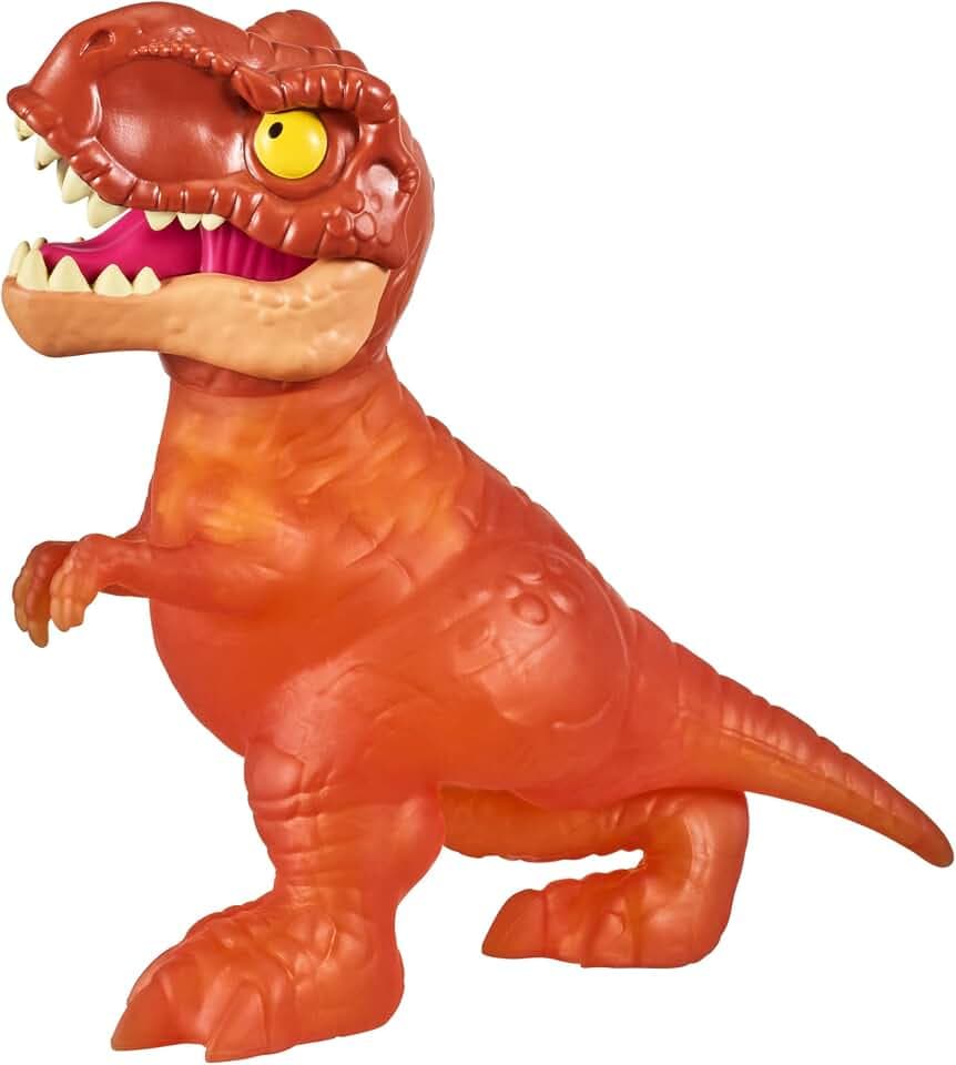 Heroes of Goo Jit Zu, Supagoo-Packung mit super Stretchy, 19,5 cm großer Dinosaurier-Figur mit einzigartiger Füllung, lizensierte Jurassic World-Edition: T-Rex