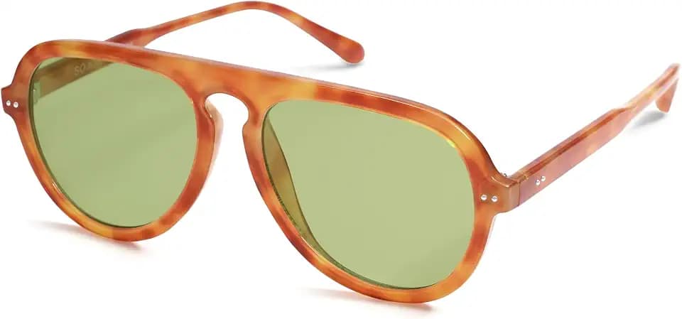 SOJOS Retro Aviator Sunglasses for Womens Mens Vintage Styles SJ2255,Medium