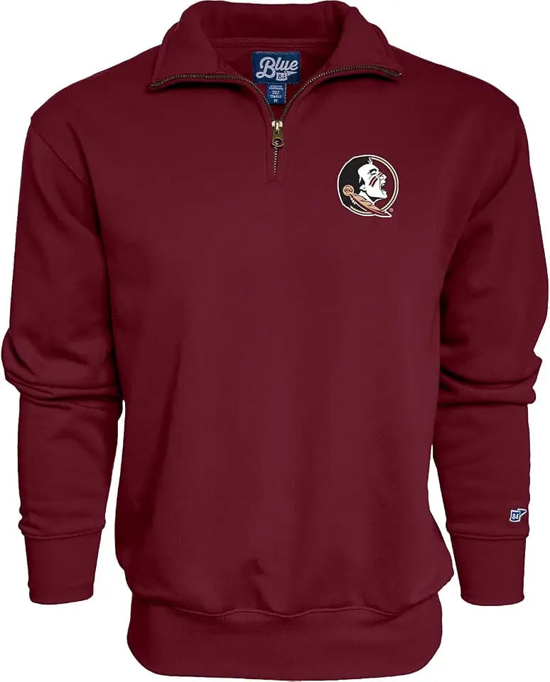 Blue 84 NCAA mens Quarter Zip Sweatshirt Icon