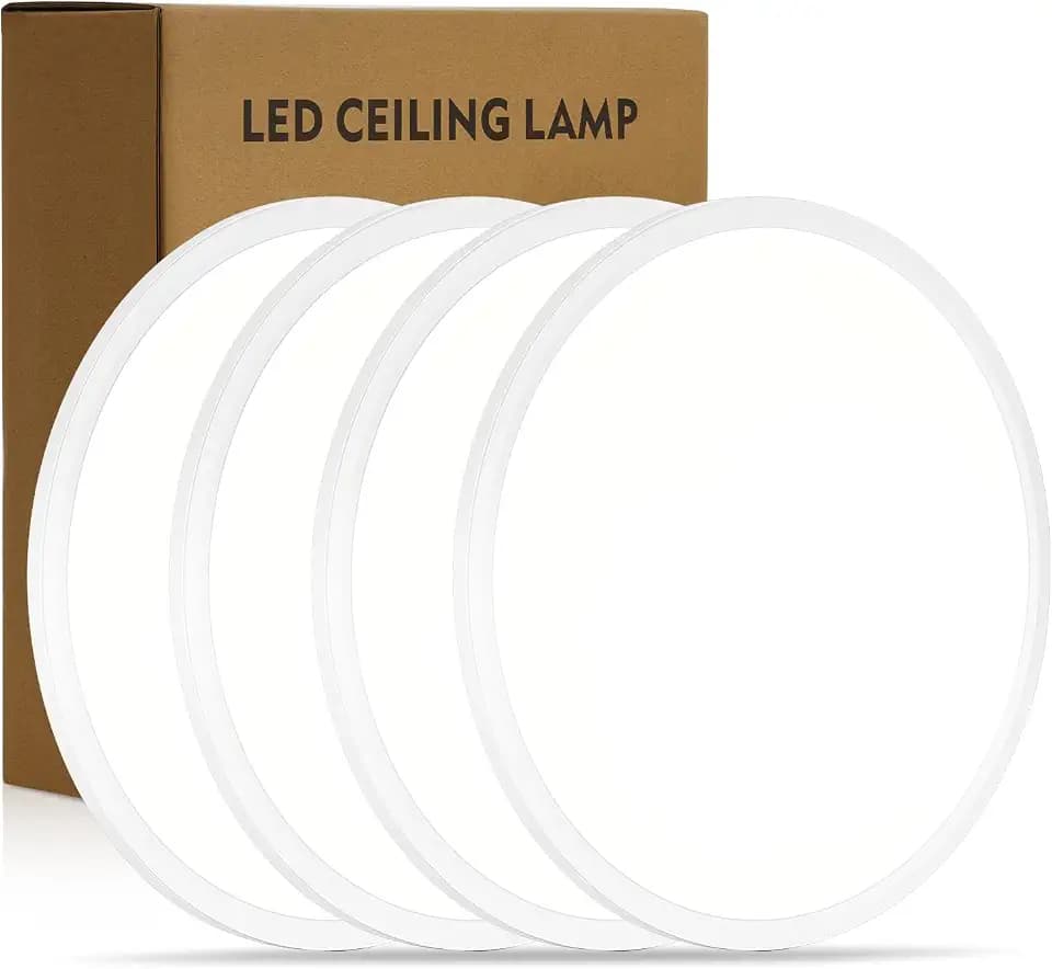 14.9 Inch LED Flush Mount Ceiling Light,5CCT,32W,3343LM (4Pack)