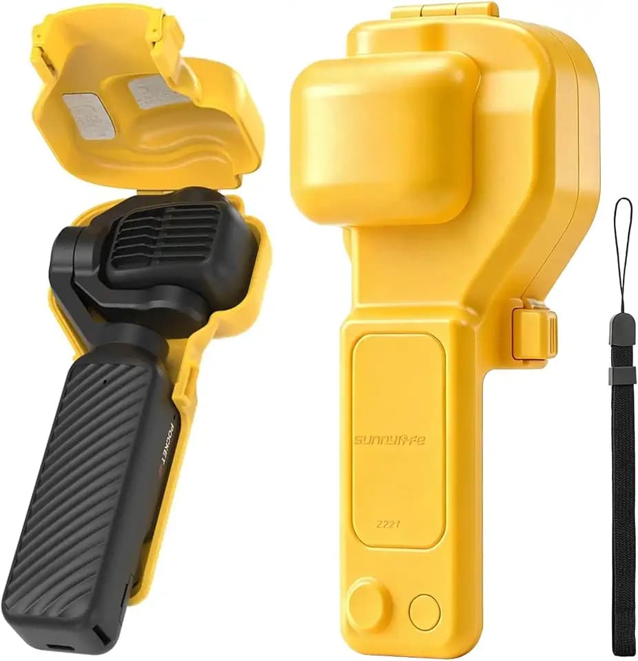 Schutzhülle für DJI Osmo Pocket 4P, Gimbal Bildschirm Objektiv Schutzfolie Gimbal Hartschalenkoffer Kamera Schutzzubehör für DJI Osmo Pocket 4P (Yellow)