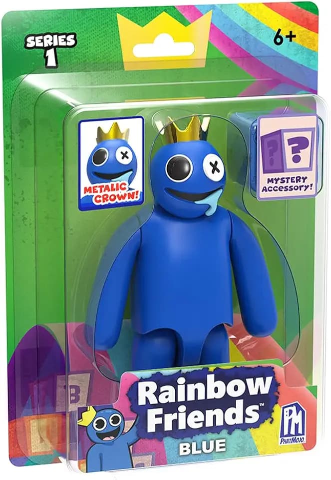 Rainbow Friends Blaue Actionfigur (12,7 cm hohe Posable Figur, Serie 1)