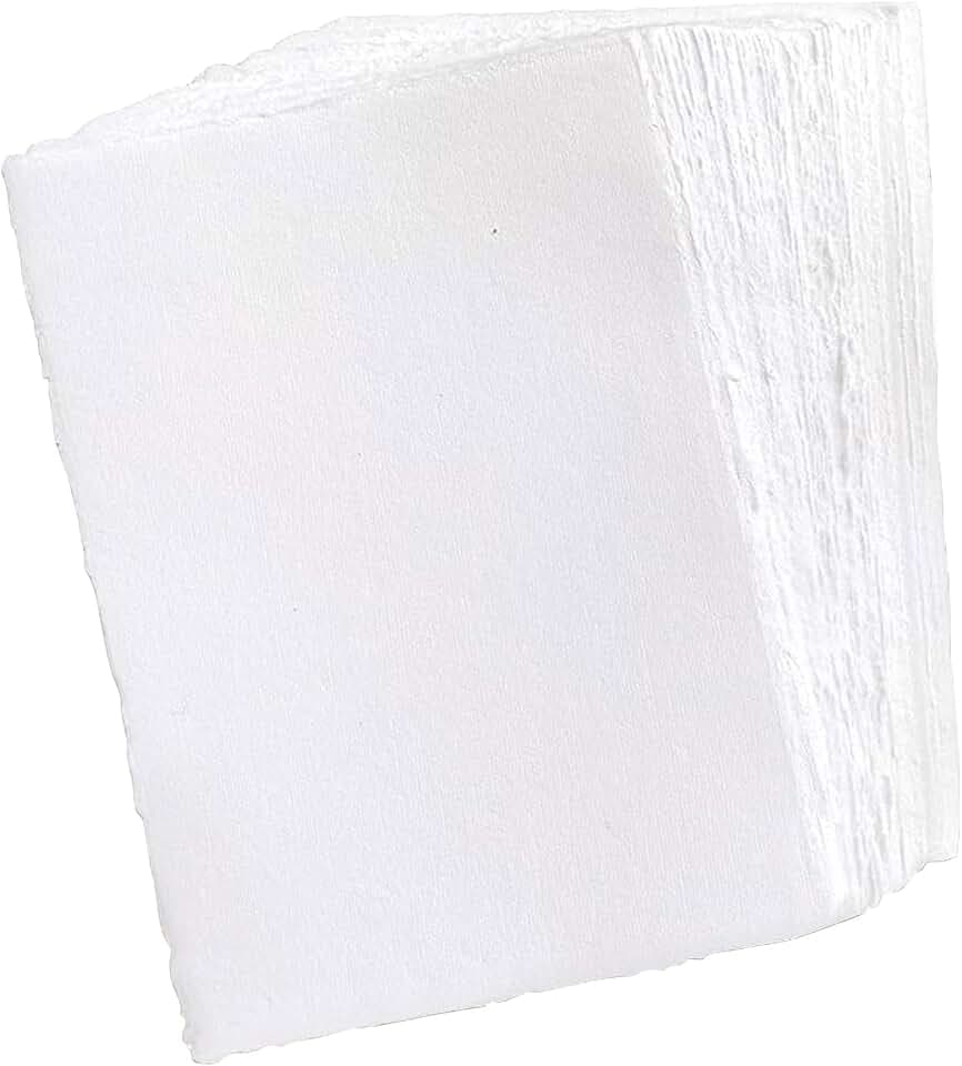 Büttenpapier A4 Handgefertiges Büttenpapier Aquarellpapier Strukturpapier Baumwollpapier Vintage Antikpapier Dickes Papier für Handwerk Einladungen Zeichnen Skizzieren Schreiben 25 Blätter