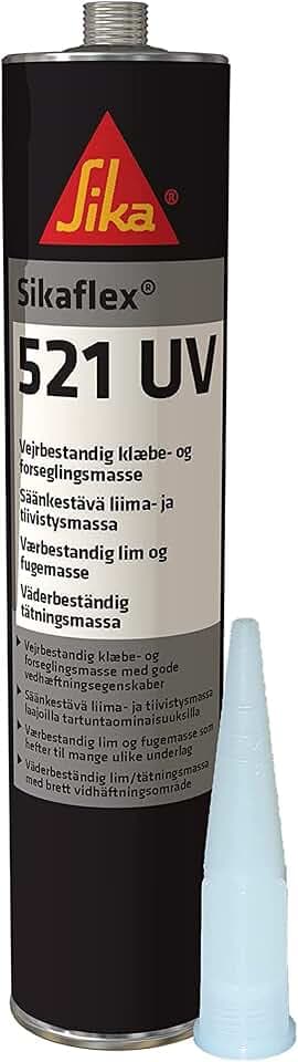 Sika 71257 Sikaflex-521 UV Kleber und Fugenmasse, Weiß, 300ml