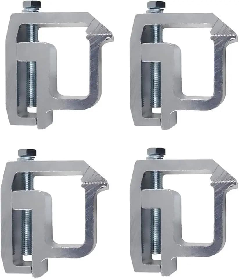 iFJF Truck Cap Clamps Aluminum Silver Replacement for Chevy Ram Ford 4Pcs