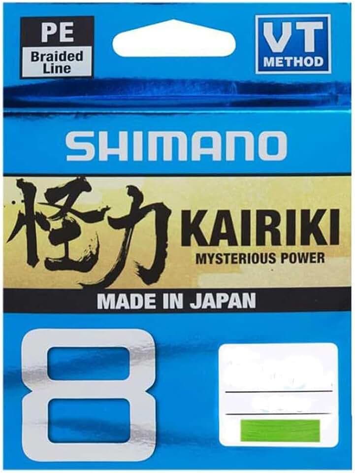 Shimano Kairiki 8, 150 Meter, Mantis Verde, 0.130mm/8.2kg, Geflochtene Schnur, 59WPLA58R02