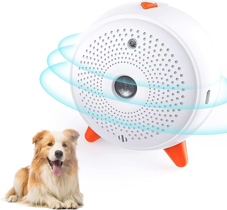 Antibell für Hunde, Ultraschall Antibell Hund Anti Bellen Gerät, Antibell für Hunde Anti Bell Halsbänder für Hunde, Anti Bell Hundetrainings Geräte Draußen Zuhause für Kleine, Mittelgroße Hunde