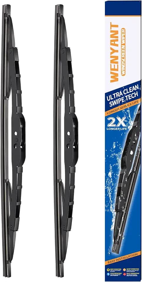 18"+18" Windshield Wipers, Front Wiper Blades 2 Pack Replacement