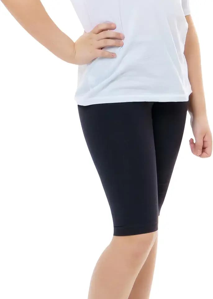 Geyuwoz Mädchen Kurze Leggings Kinder Radlerhose aus Baumwolle Sommer Dünn Shorts für Mädchen Unter Rock Unterhosen Kurze Leggings Shorts 1/2er Pack Schwarze Weiß Dunkelblau