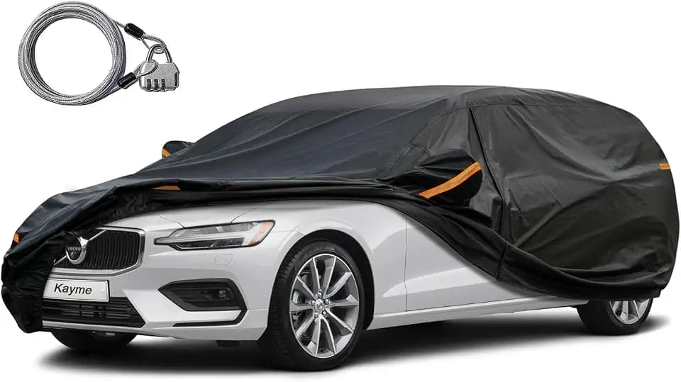 Kayme Car Cover Waterproof All Weather Fit Station Wagon (179 to 190 Inch)