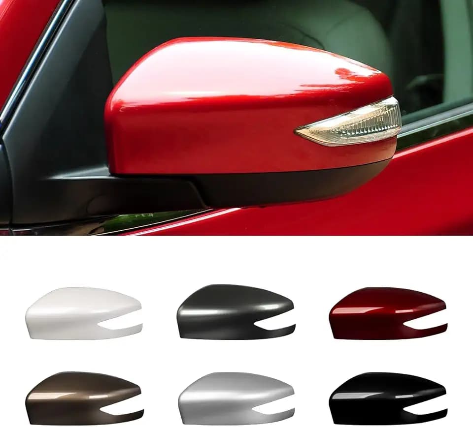 Car Door Side Rearview Mirror Cover Compatible With Nissan Altima 2013-2018, Sentra 2013-2019 Housing Rearview Mirror Protective Cover With Signal Light Moonlight Silver Right Side