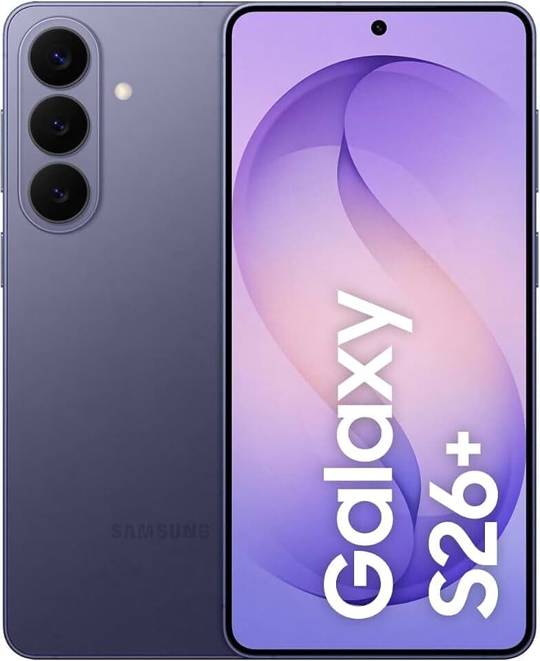 Samsung Galaxy S26+ AI Smartphone mit Galaxy AI, Ohne Vertrag, Handy mit Android, 12 GB RAM, 512 GB Speicher, AP Prozessor, 50 MP, Cobalt Violet, 3 Jahre Herstellergarantie [Exklusiv auf Amazon]