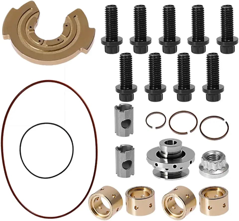 Hoypeyfiy 740659-0010 Turbocharger Rebuild Kit, Turbo Repair Kit Compatible with Garrett GT3782VA GT3788VA GT37VAS Ford 6.0L Power Stroke Diesel Chevy GMC 6.6L Duramax LLY LBZ