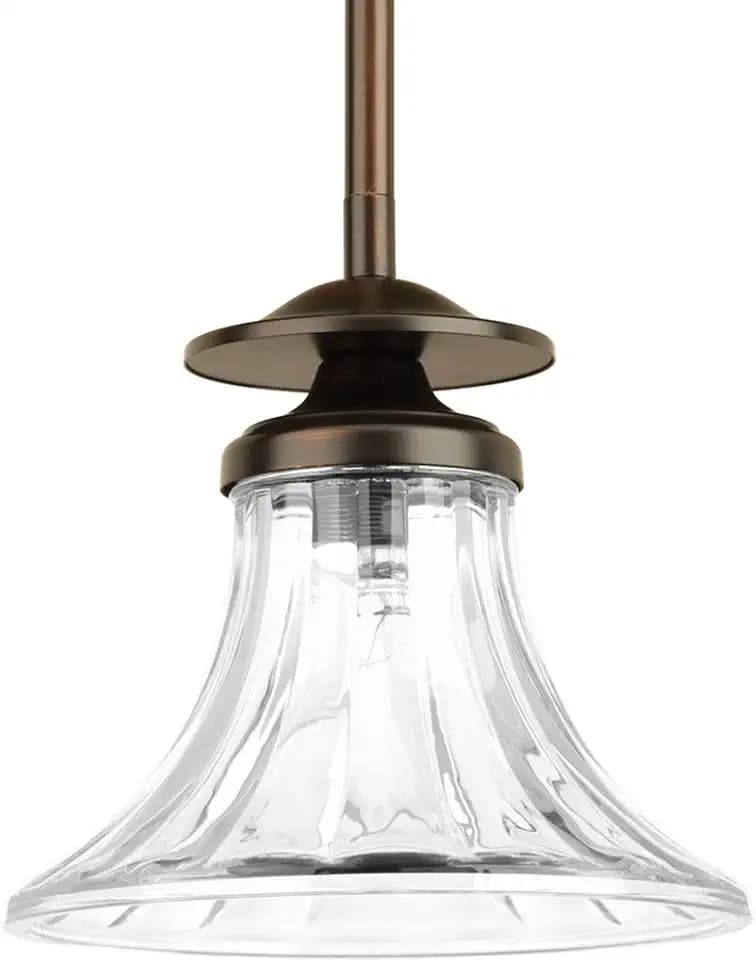 Progress Lighting Bliss Antique Bronze Hardwired Mini Bell Standard Pendant